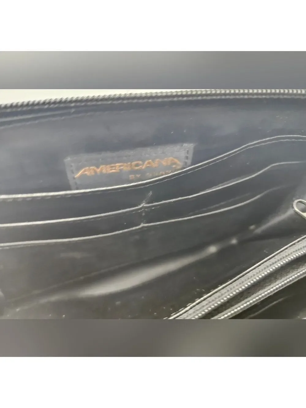 American by Sharif Zip Black‎ Leather Wallet Wristlet So Soft